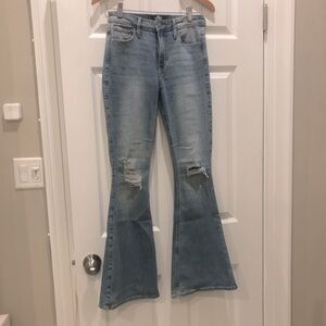 Hollister High rise vintage flare soft stretch distressed jeans